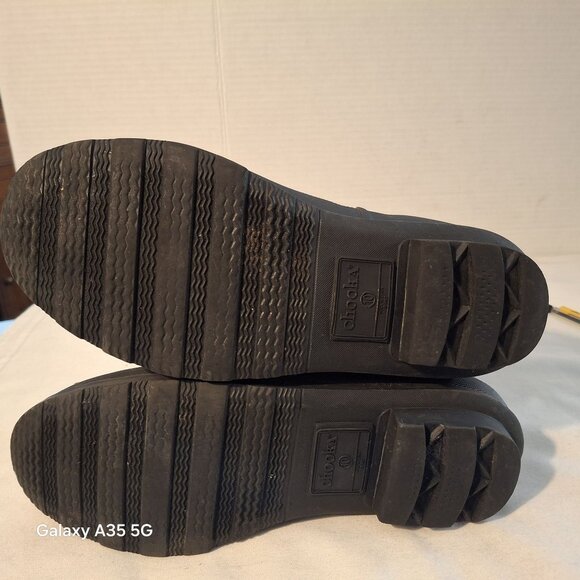 Chooka Womens Black Waterproof Ankle Boots With Faux Fur Lining Size 10 - Picture 8 of 9